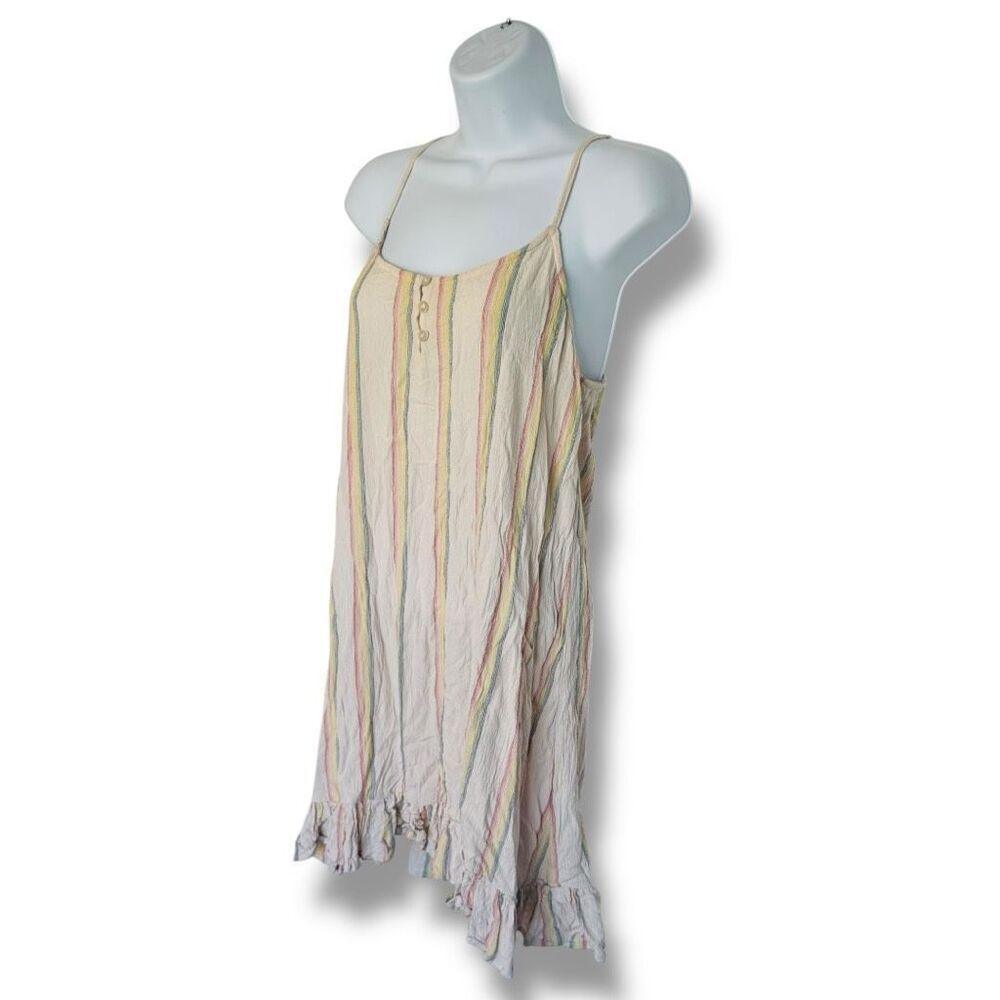 Volcom Women's Multicolor Stripe Cover-Up Shift Dress Size Medium